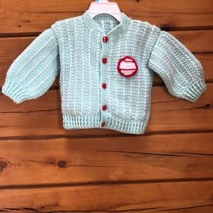 Hand crocheted Baby Sweater